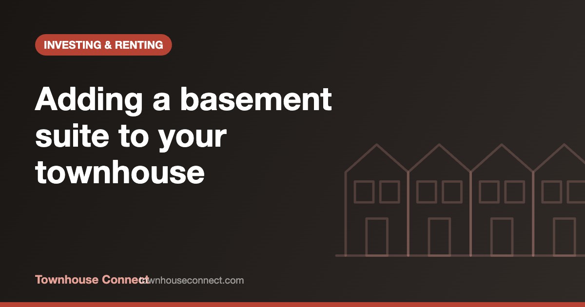 Basement suite in a townhouse in Ontario with a separate entrance