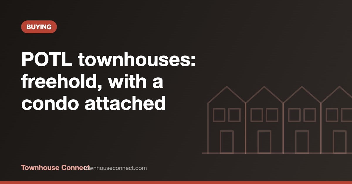 POTL townhouse in Ontario on a private common elements road