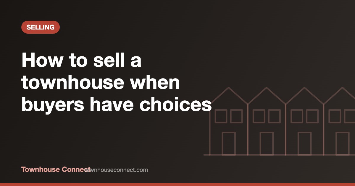 Selling a townhouse in a buyer's market in the GTA in fall 2026