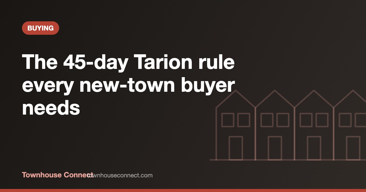 Tarion 45-day registration rule for buyers of new freehold townhouses in Ontario