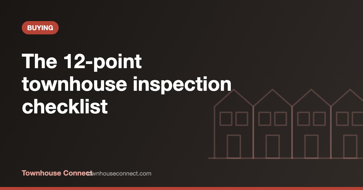 Townhouse home inspection checklist for buyers in the GTA