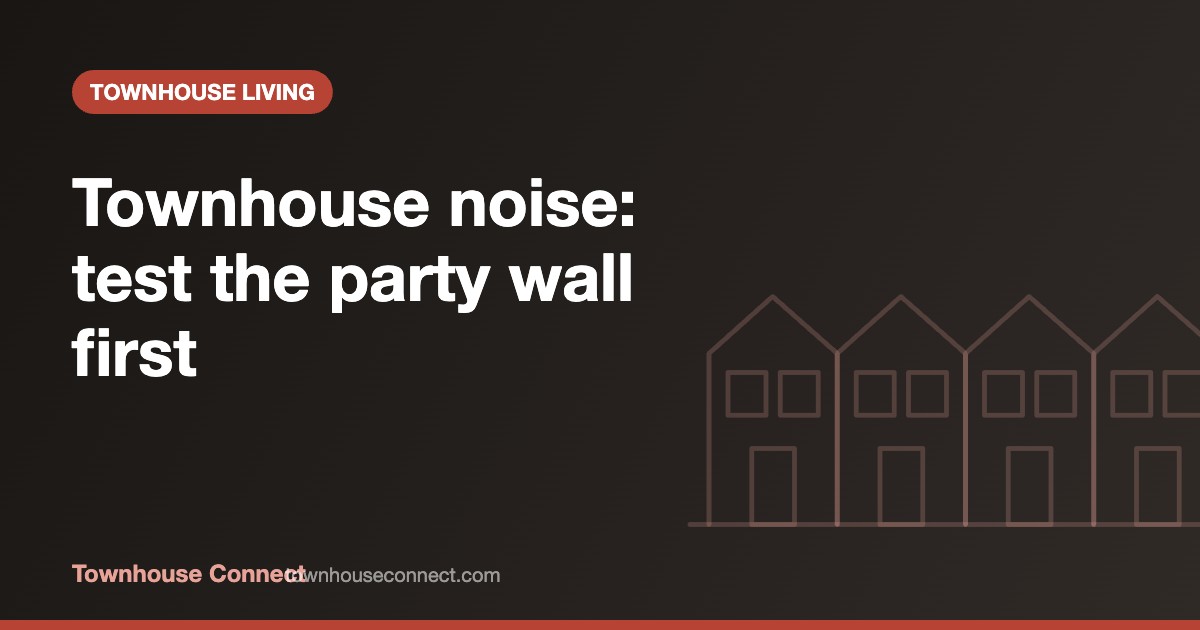 Townhouse noise through a shared party wall in an Ontario row house
